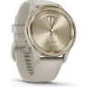 Часы GARMIN VIVOMOVE TREND с безелем цвета кремового золота из нержавеющей стали с серым корпусом и силиконовым ремешком 010-02665-02