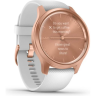 Часы GARMIN VIVOMOVE STYLE розовое золото с белым силиконовым ремешком 010-02240-20